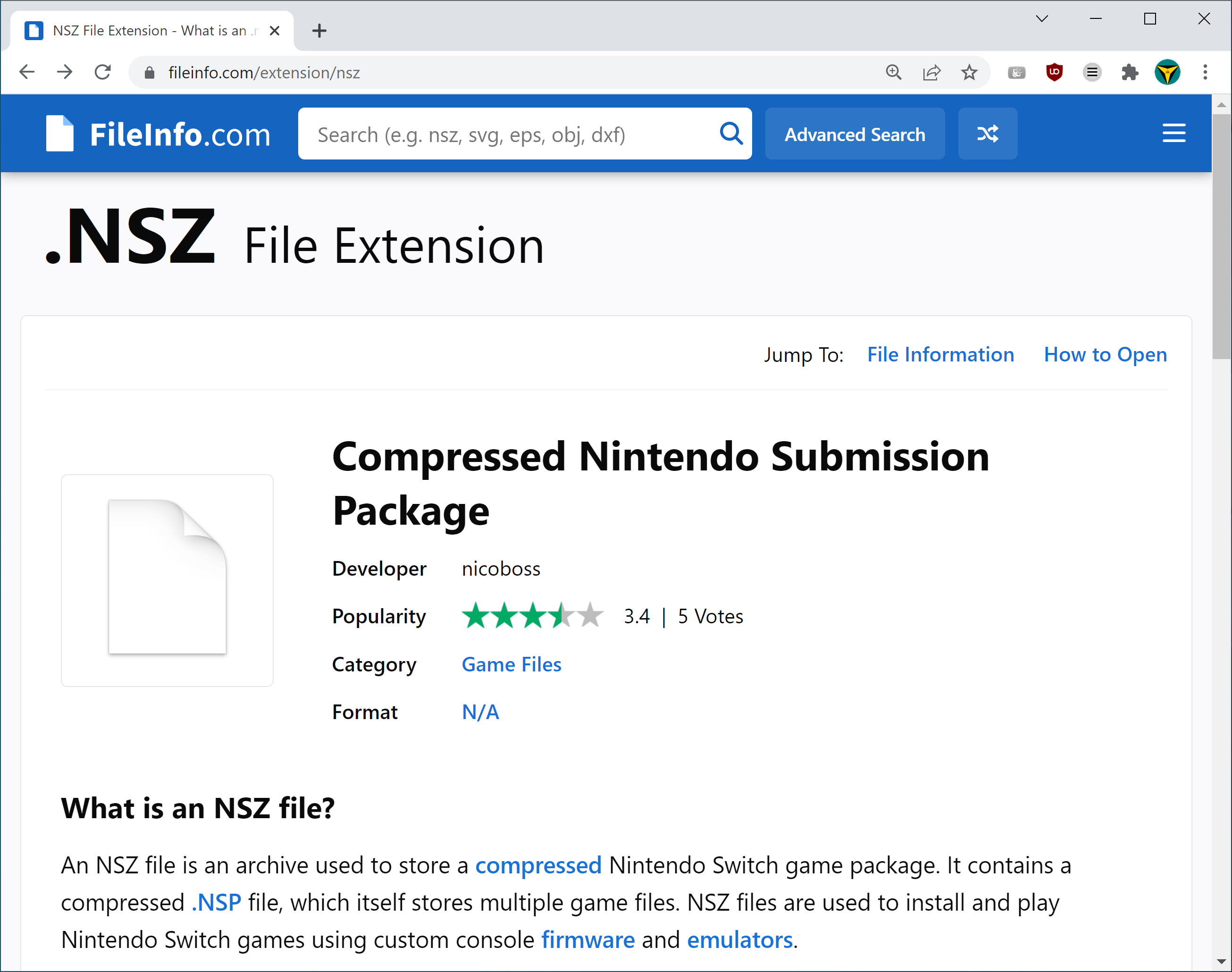NSZ File Format